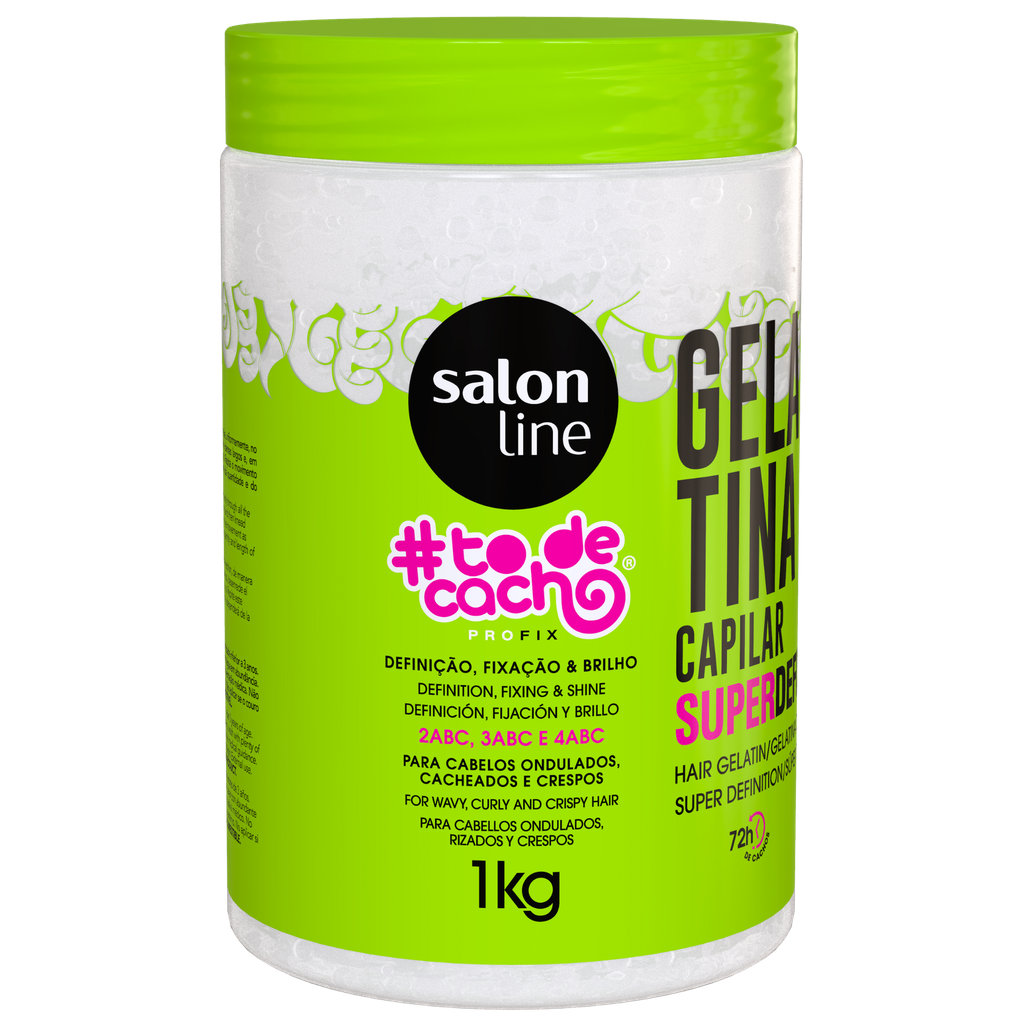 Gelatina - #ToDeCacho Super Definição - Proporciona Definição Intensa dos Cachos e Fixação Duradoura - Salon Line 1kg