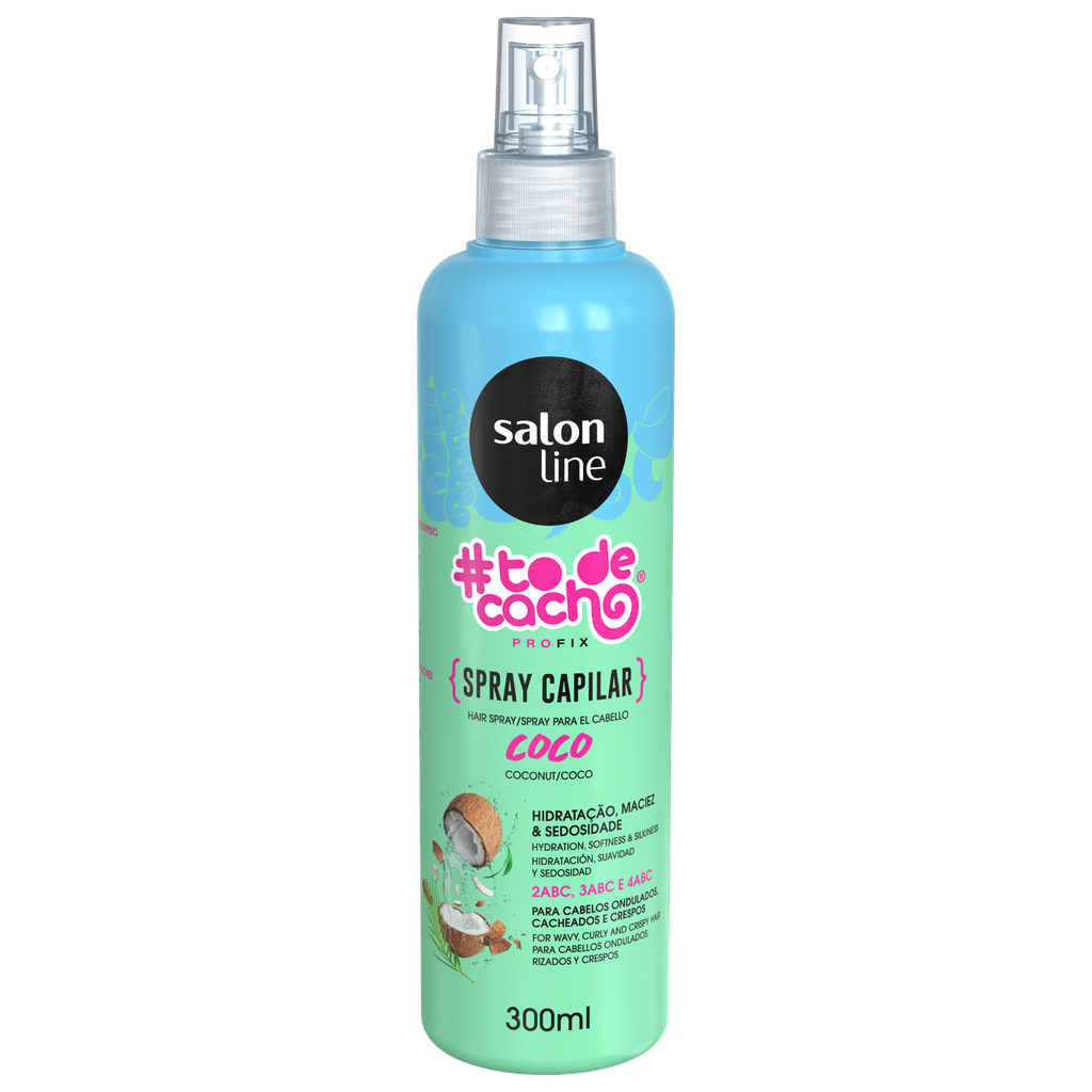 Spray - #To de Cacho Coconut - Hydrates and Revitalizes Curls - Salon Line 300ml