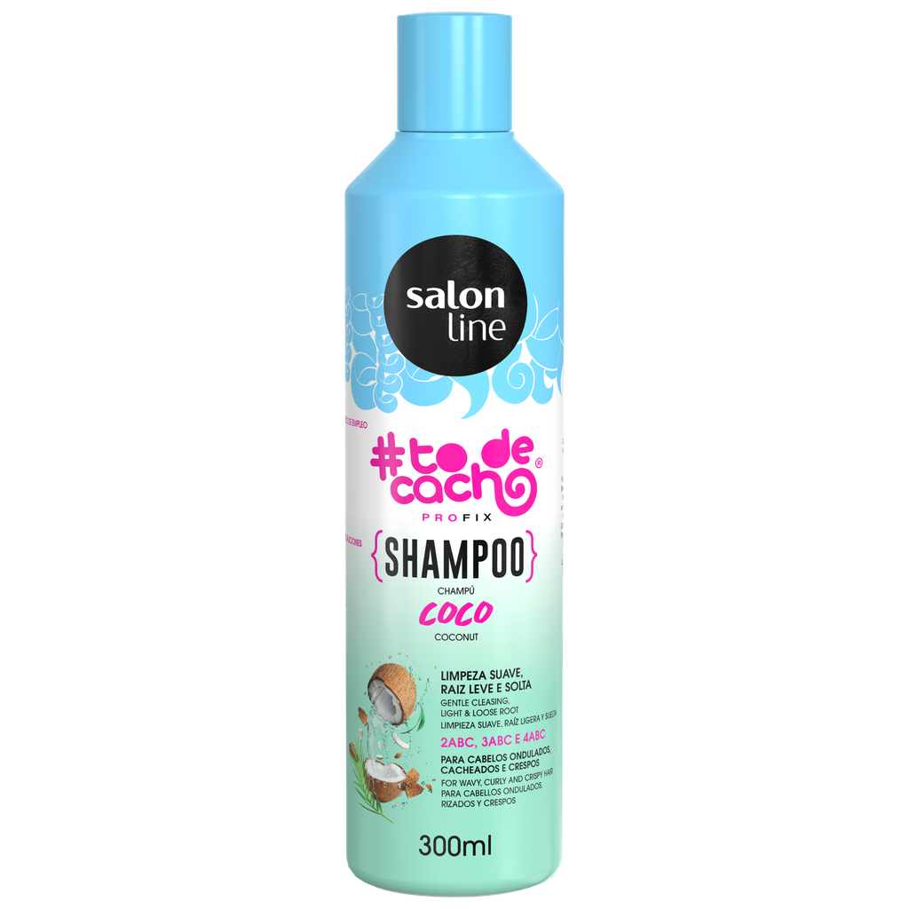 Shampoo - #To de Cacho - Coconut - Gently Cleanses and Moisturizes Curls - Salon Line 300ml