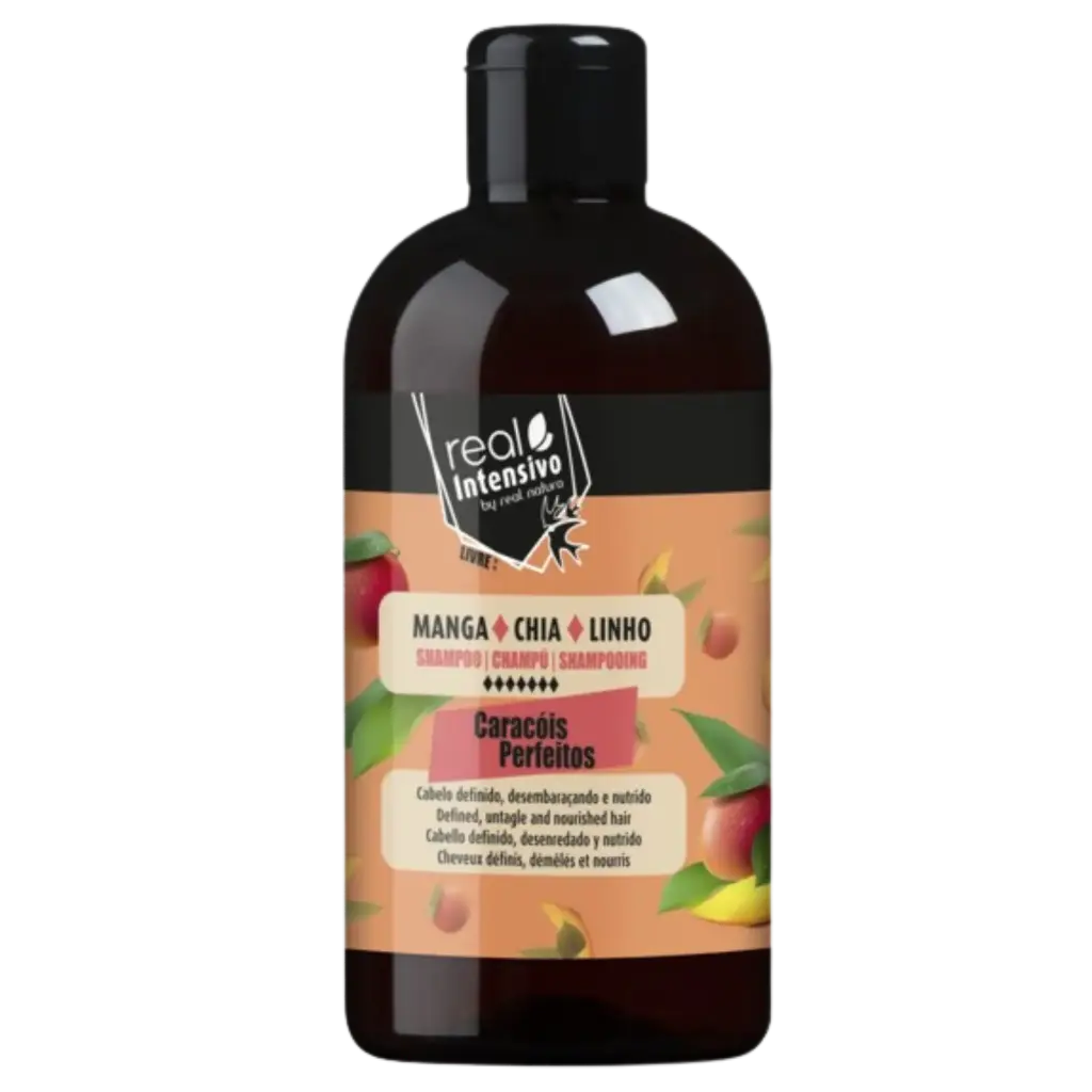 Free Shampoo - for curly hair - Caracóis Perfeitos - Mango, Chia and Flax - Real Natura 300ml