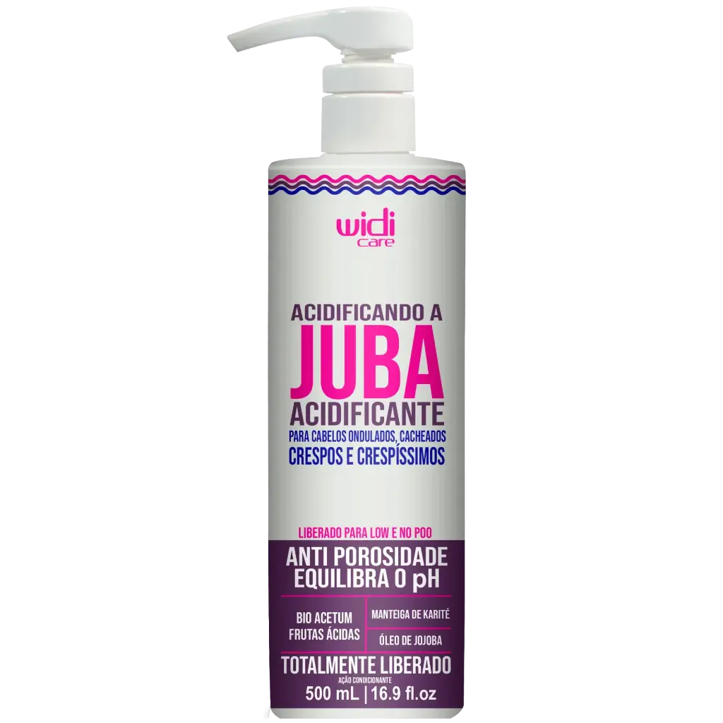 Máscara Acidificante para Cabelos Crespos - Acidificando a Juba - Widi Care 500ml