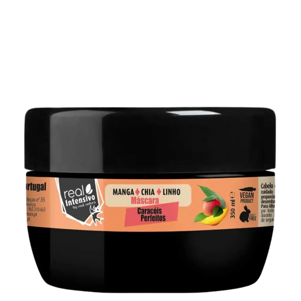 Free Mask - for curly hair - Caracóis Perfeitos - Mango, Chia and Flax - Real Natura 300ml