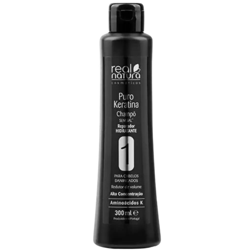 Champô sem sal com Aminoácidos - Puro Keratina - Real Natura 300ml 