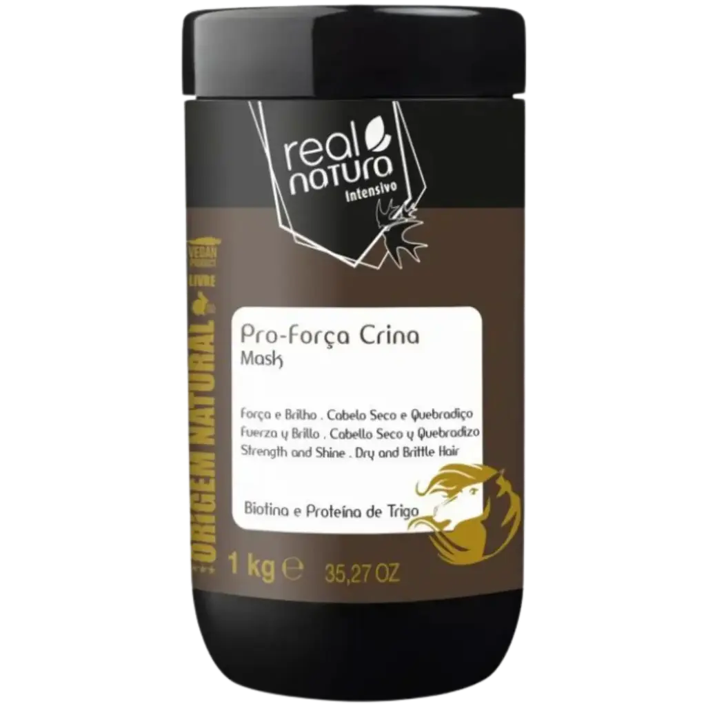 Salt-Free Mask - Pro-Força Crina - Biotin and Wheat Protein - Real Natura 1kg
