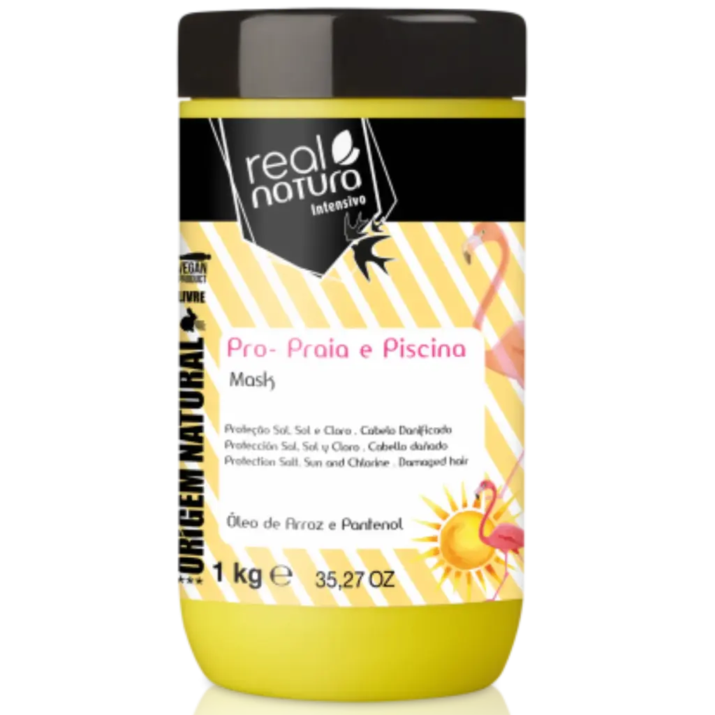 Summer Mask - Pro-Mar e Piscinal - Rice Oil and Panthenol - Real Natura 1Kg