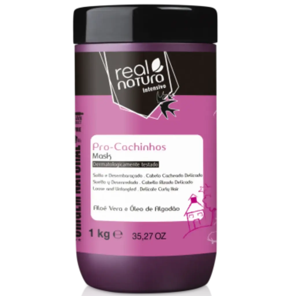 Máscara  Infantil - Pro-Cachinhos - Óleo Vegetal de Algodão - Real Natura 1kg