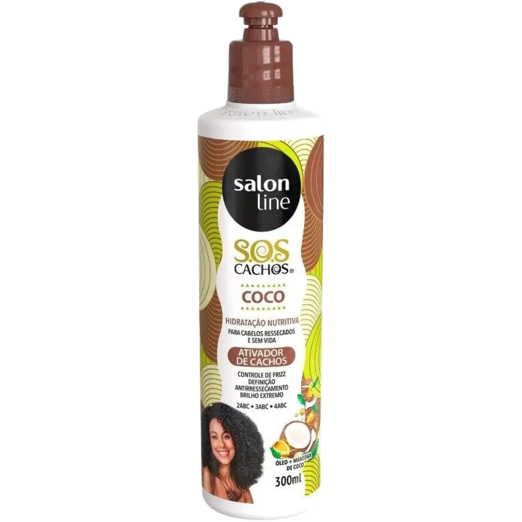 Crème Coiffante avec Activateur de Boucles - SOS Cachos Coco - Salon Line - 300ml
