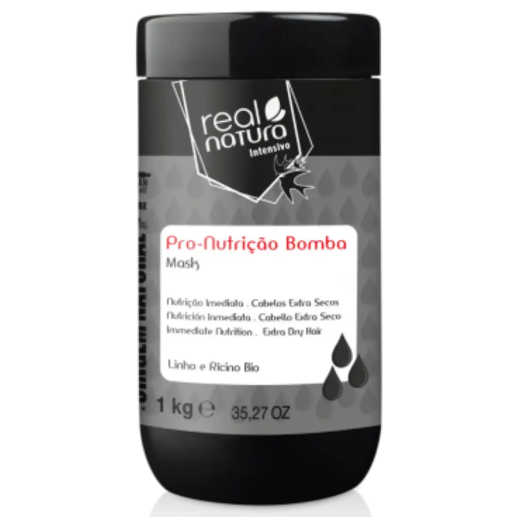 Máscara - Pro-Nutrição Bomba - Cabelos Extra Secos - Real Natura 1kg