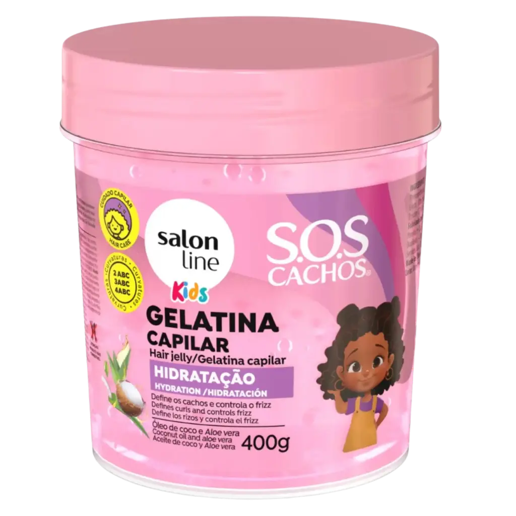 Gelée Capillaire Hydratante pour Enfants - SOS Cachos Kids - Salon Line 400g