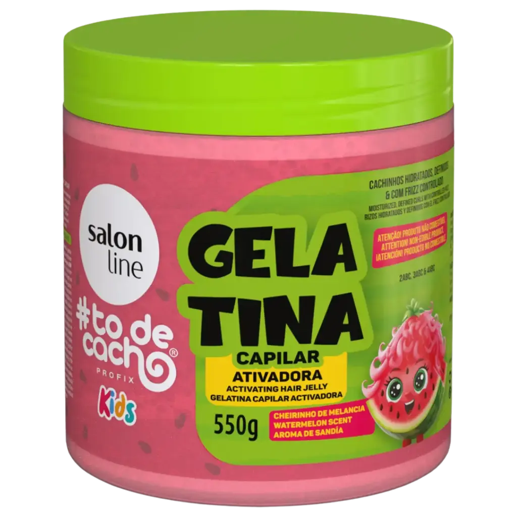Curly activator Gelatin for Kids - SOS Cachos Kids Melancia - Watermelon - Salon Line 550g