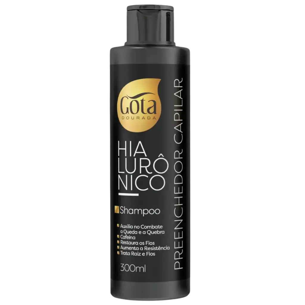 Thickening and Anti-Hair Loss Shampoo - Hyaluronic Acid - Gota Dourada 300ml