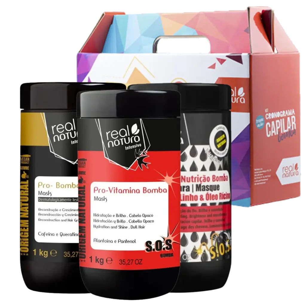 Mini Hair Schedule Kit SOSBomba Real Natura 3x1kg