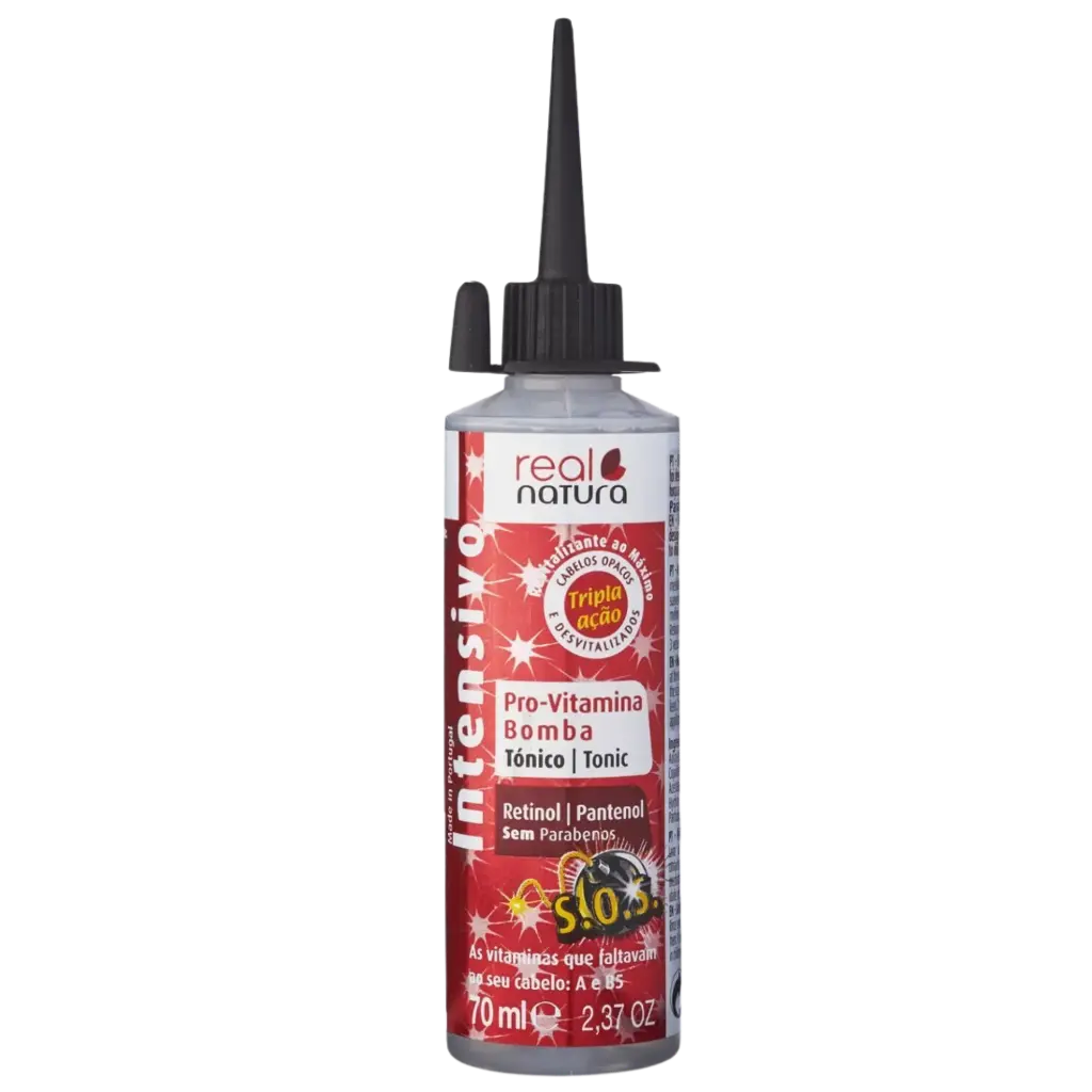 Vitamin-Enriched Anti-Hair Loss Tonic - Pro-Vitamina Bomba A B5 - Real Natura 70ml