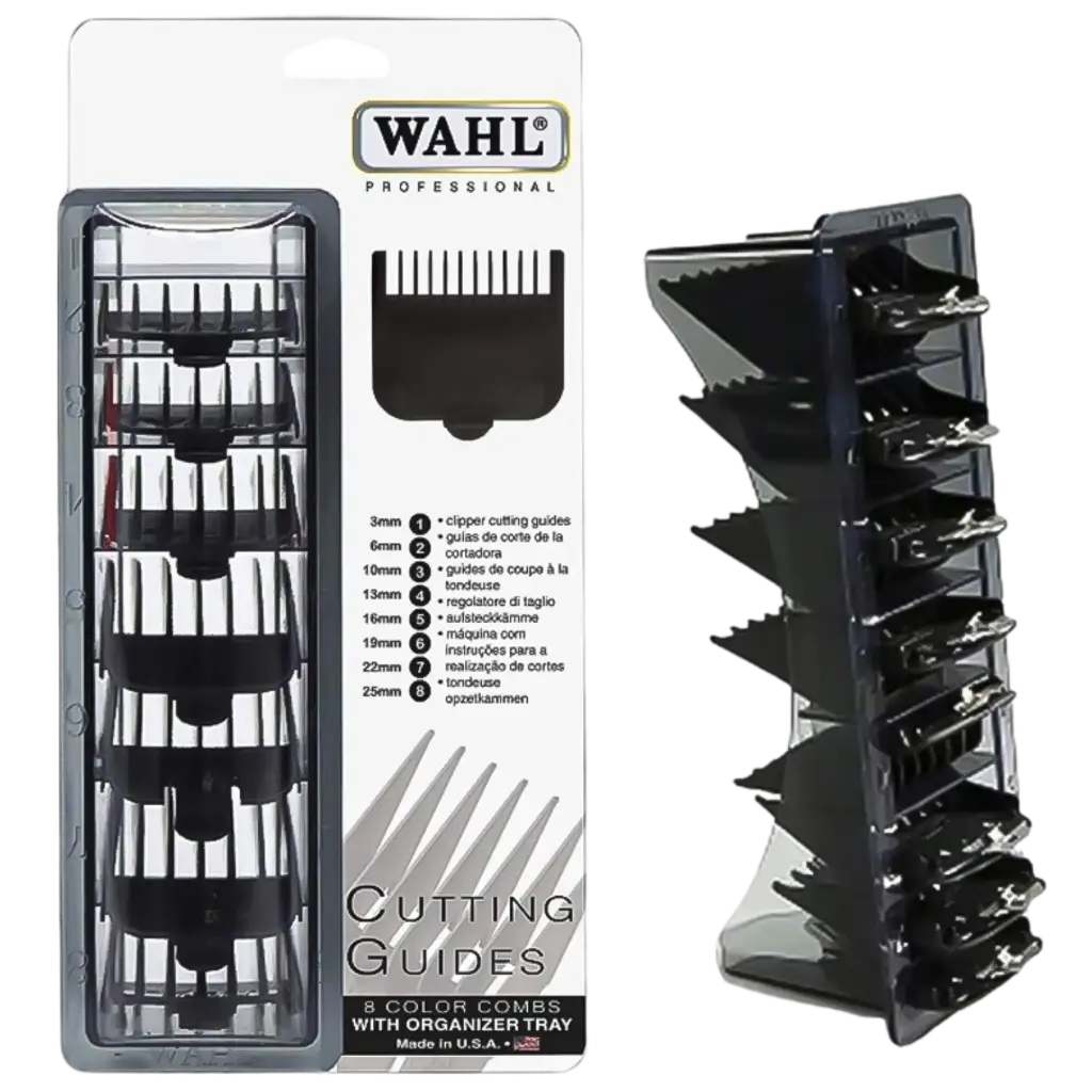 Wahl Set x6 Cuttin Guides Noir Compatible with all WAHL clippers