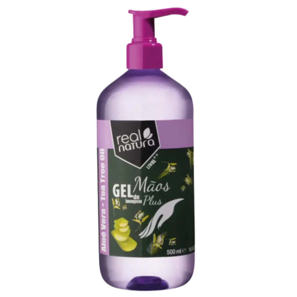 Moisturizing Hand Wash Gel - with aloe vera and tea tree oil - Real Natura 500ml