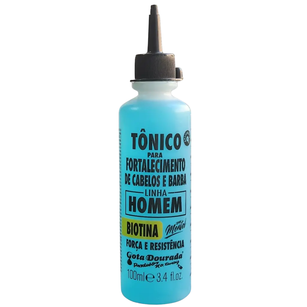 Fortifying anti-hair loss tonic for men - hair and beard – Biotin and Mint - Gota Dourada 100ml