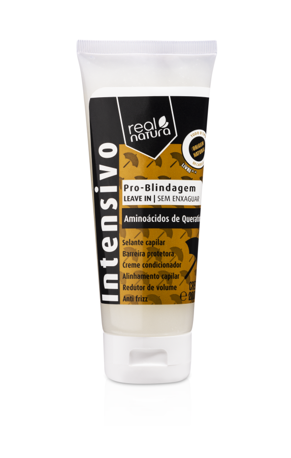 Creme de Pentear Selante Capilar - Pro-Blindagem - Aminoácidos de Queratina - Real Natura 200ml