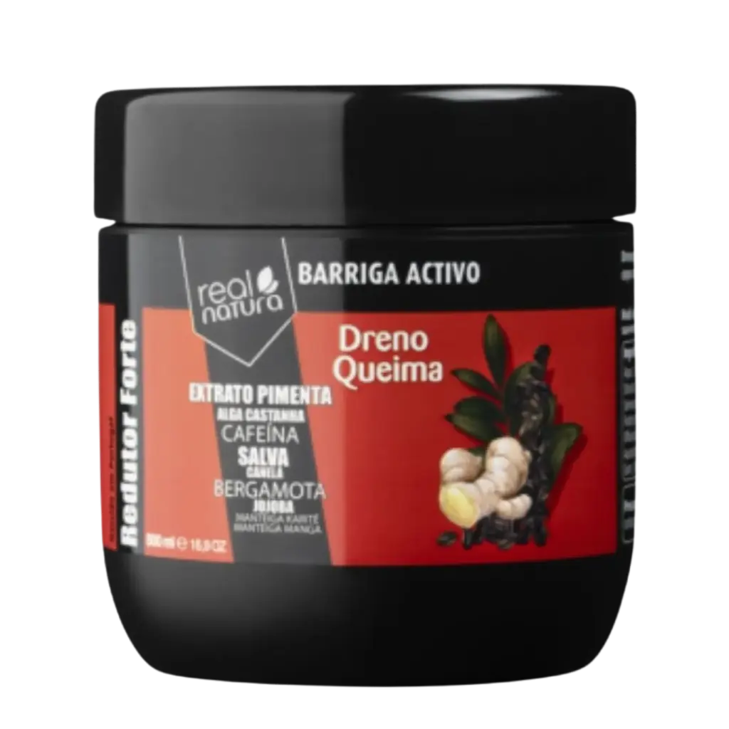 Belly fat loss and firming massage gel - Dreno Queima - Real Natura 500ml