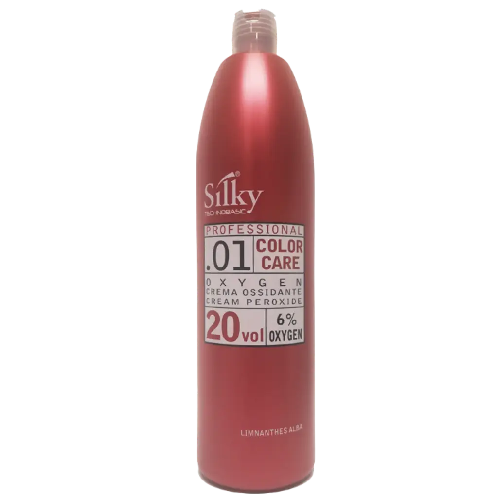 Crème Oxydante - Soin Couleur Professionnel - 20 Vol 6% - Silky TechnoBasic .01 - 1000ml