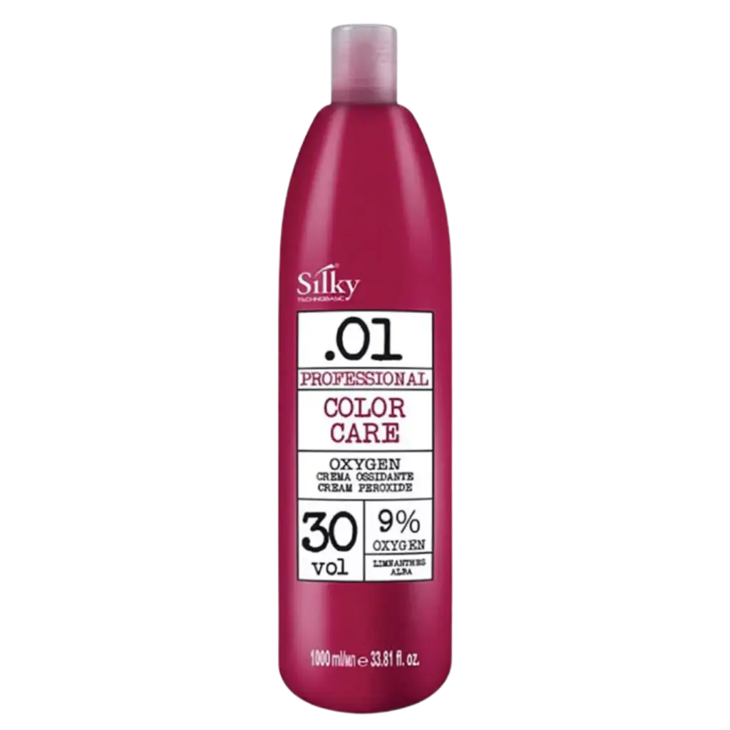 Crème Oxydante - Soin Couleur Professionnel - 30 Vol 9% - Silky TechnoBasic .01 - 1000ml