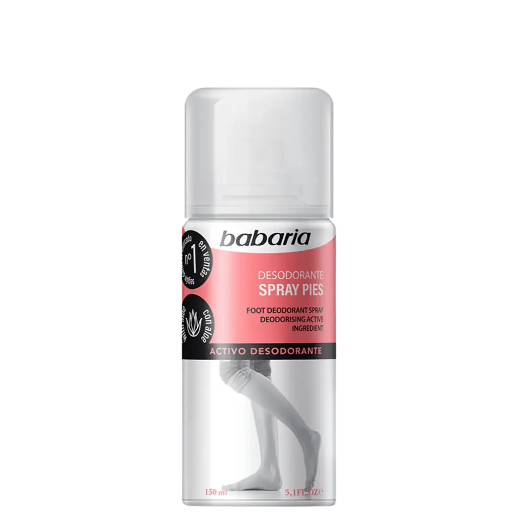 Foot Deodorant Spray - Aloe Vera - Eliminates Odor and Reduces Humidity - Babaria 150ml