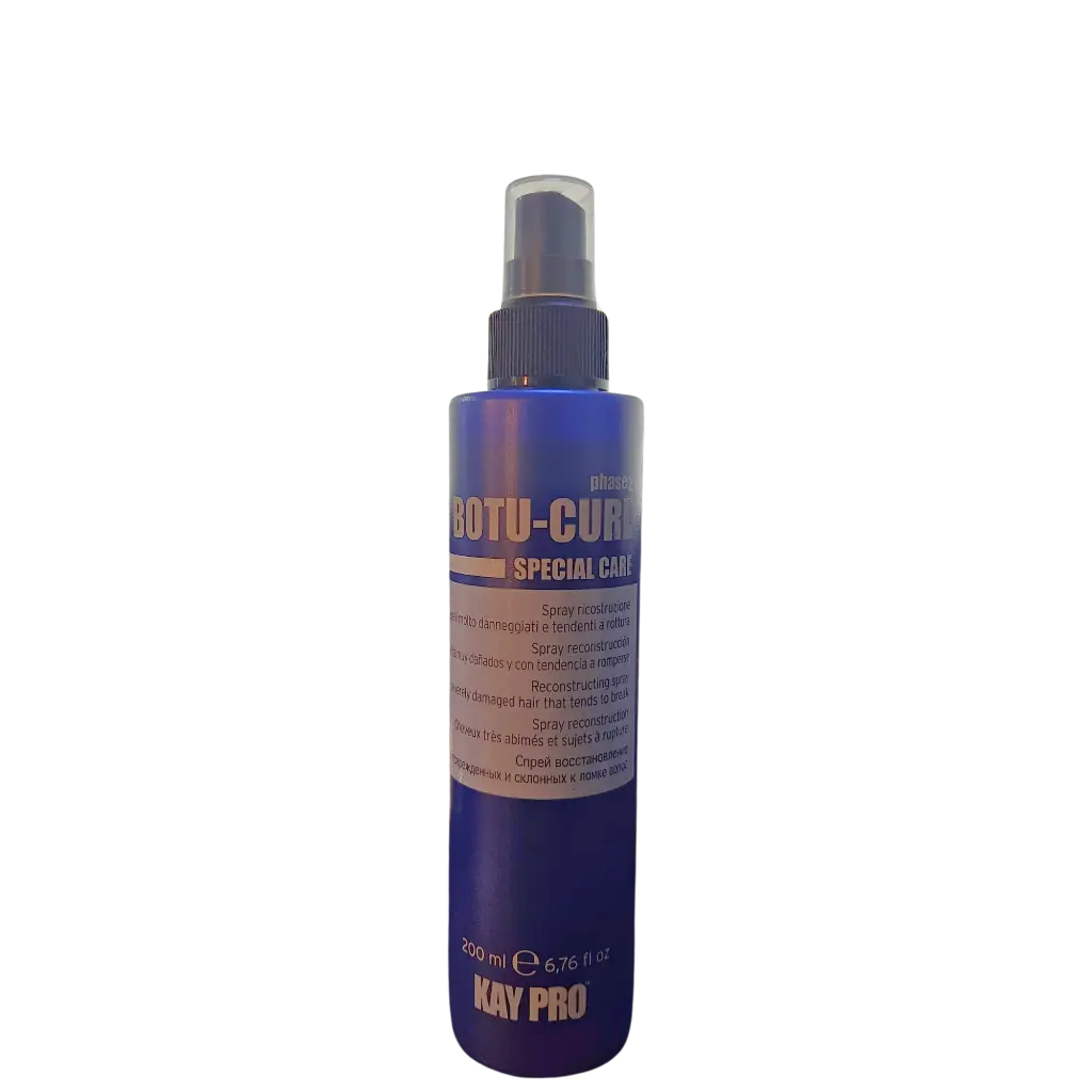 Professional Reconstruction Spray - Botu-Cure Phase 2 - Intensive Repair for Severely Damaged and Brittle Hair - KayPro 200ml