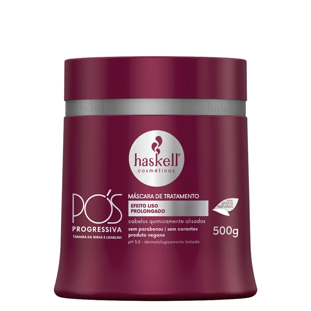 Máscara Capilar - Pós Progressiva - Prolonga o Efeito Liso e Restaura os Cabelos - Haskell 500g