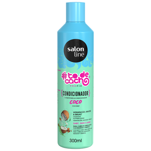 [7908458310517] Condicionador - #To de Cacho - Coco - Nutre e Hidrata Profundamente os Cachos - Salon Line 300ml