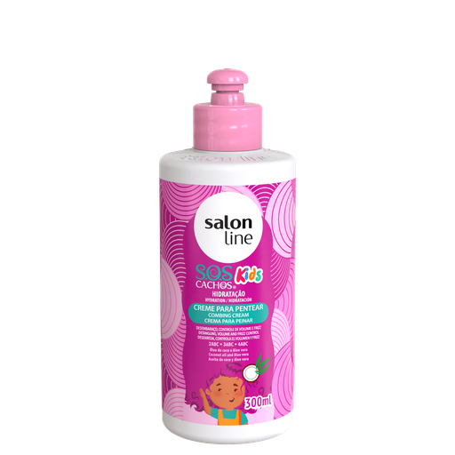 [7908458317806] Leave-In Cream for Children - SOS Curls Kids - Detangles and Moisturizes Children's Curls - Salon Line 300ml