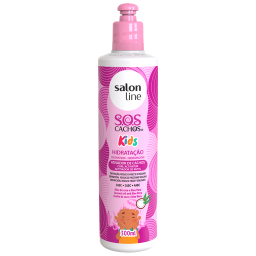 [7908458317813] Leave-In Cream with Curl Activator for Children - SOS Curls Kids - Detangles and Defines Curls - Salon Line 300ml