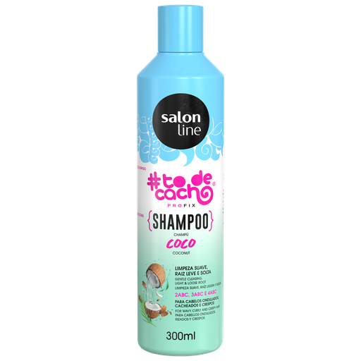 [7908458310500] Shampoo - #To de Cacho - Coconut - Gently Cleanses and Moisturizes Curls - Salon Line 300ml