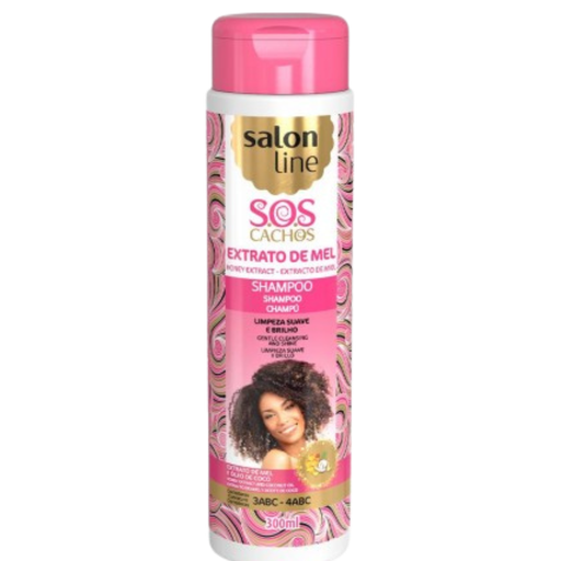 [7898623959934] Shampoo - Honey - SOS Cachos Intensos Mel - Gently Cleanses and Hydrates Curls - Salon Line 300ml