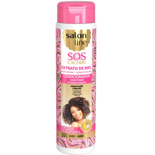 [7898623959941] Conditioner - Honey - SOS Cachos Intensos Mel - Moisturizes and Nourishes Curls - Salon Line 300ml