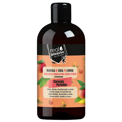 [5600493409684] Creme de Pentear - Caracois Perfeitos - Mangue, Chia et Lin - Real Natura 300ml