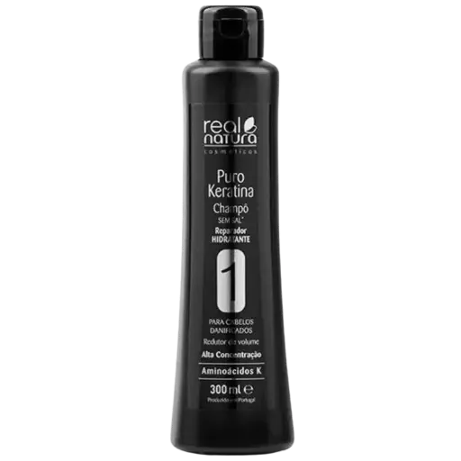 [5600493403934] Champô sem sal com Aminoácidos - Puro Keratina - Real Natura 300ml 