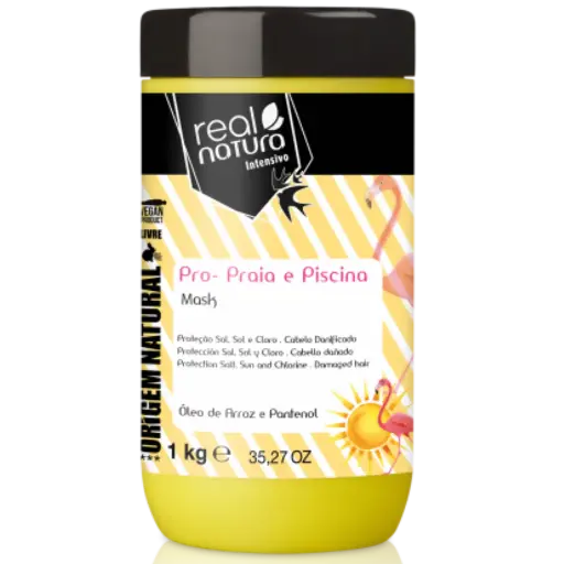 [5600493406201] Summer Mask - Pro-Mar e Piscinal - Rice Oil and Panthenol - Real Natura 1Kg