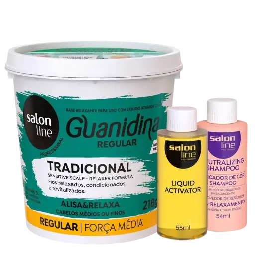[7908458325221] Relaxer with Guanidine - Traditional Regular - Salon Line 218g