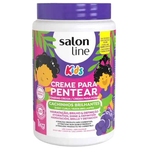 [7908458325559] Leave-In Cream Kids - Grape - Cachinhos Brilhantes - Salon Line 1kg