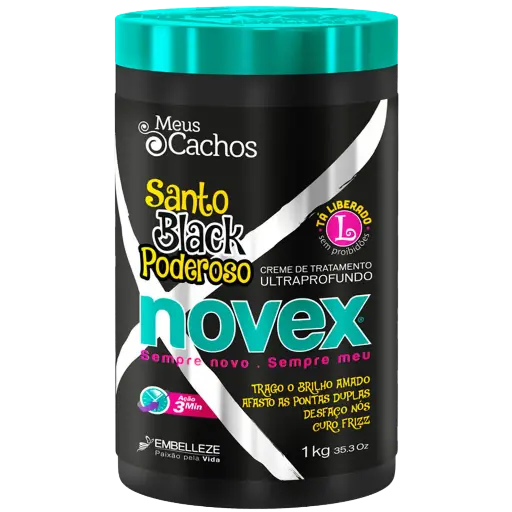 [7896013563365] Moisturizing Mask - Santo Black Poderoso - Novex 1kg