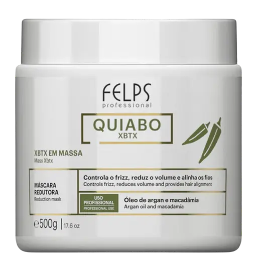 [7898955638781] Botox Tradicional - Quiabo - Mass XBTX Argan Macadamia - Felps 500g
