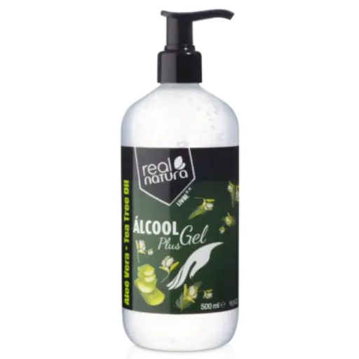 [5600493406706] Moisturizing Hand Sanitizer Gel - with aloe vera and tea tree oil - Real Natura 500ml
