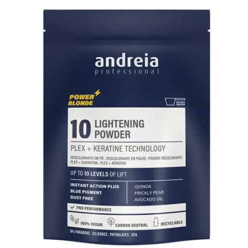 [5603927883302] Lightening Powder 10 - Plex + Keratin Technology - Power Blond - Andreia Professional  500g