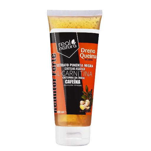 [5600493406805] Gel de Massagem Reafirmante para Redução de Gordura - Dreno Queima - Real Natura 200ml