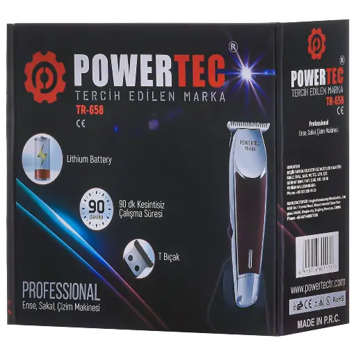 [6935016801171] Machine de coupe professionnelle - barbe et finition - TR-658 - PowerTEC