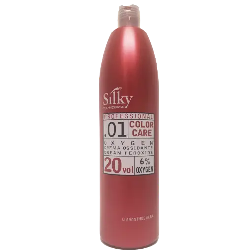 [8025337114093] Crème Oxydante - Soin Couleur Professionnel - 20 Vol 6% - Silky TechnoBasic .01 - 1000ml