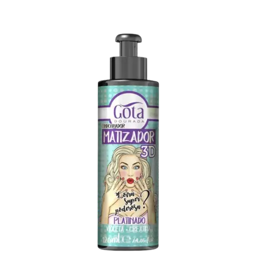 [7897158725427] Hair Mask - PLATINADO - Neutralizes Yellow Tones - Gota Dourada 120ml