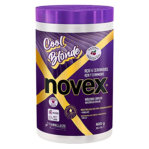 [876120004972] Hair Mask - Cool Blonde - Neutralizes Yellow Tones in Blonde and Silver Hair - Novex 400g